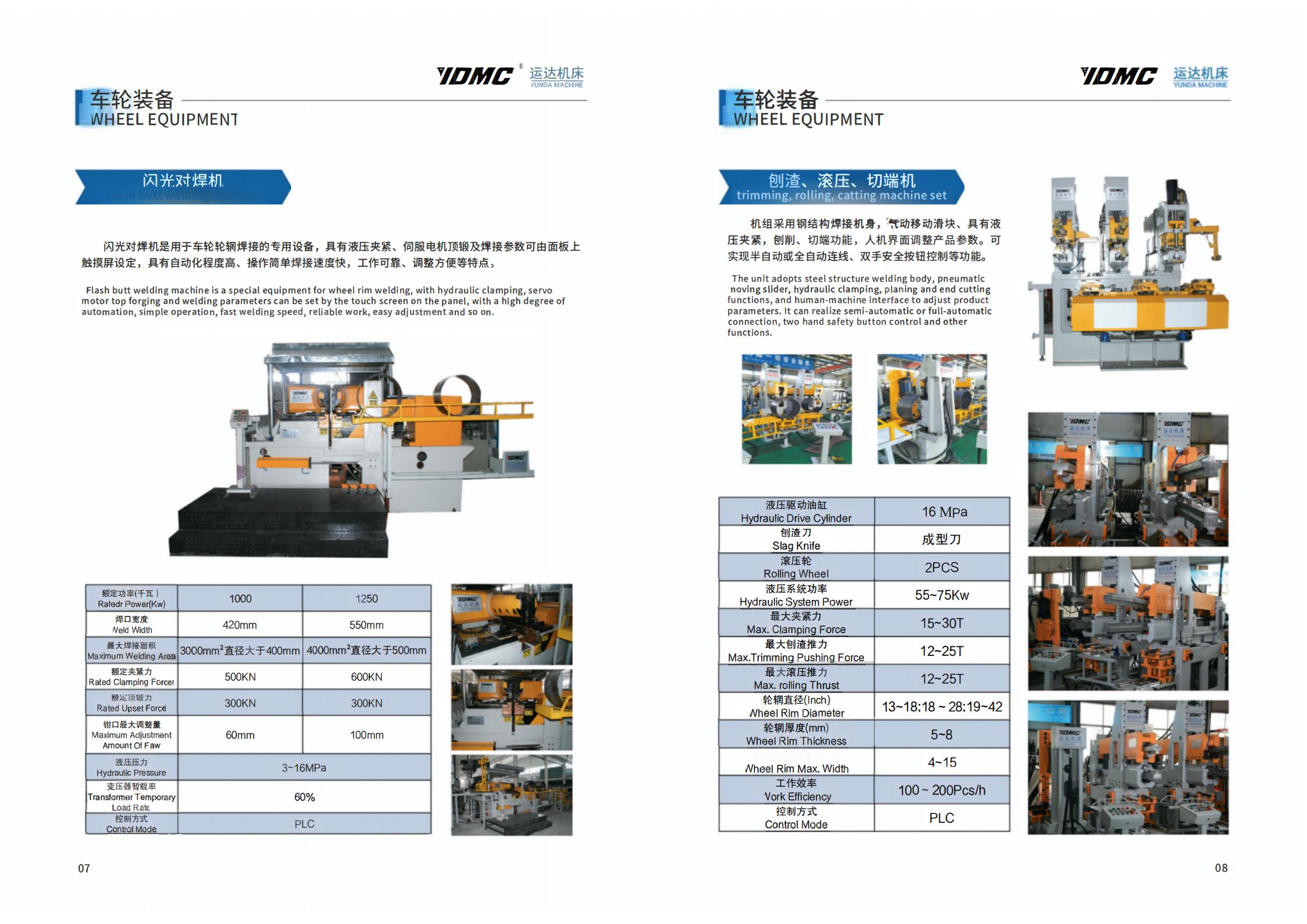 Weld slagging, flattening, End Cutting Machines